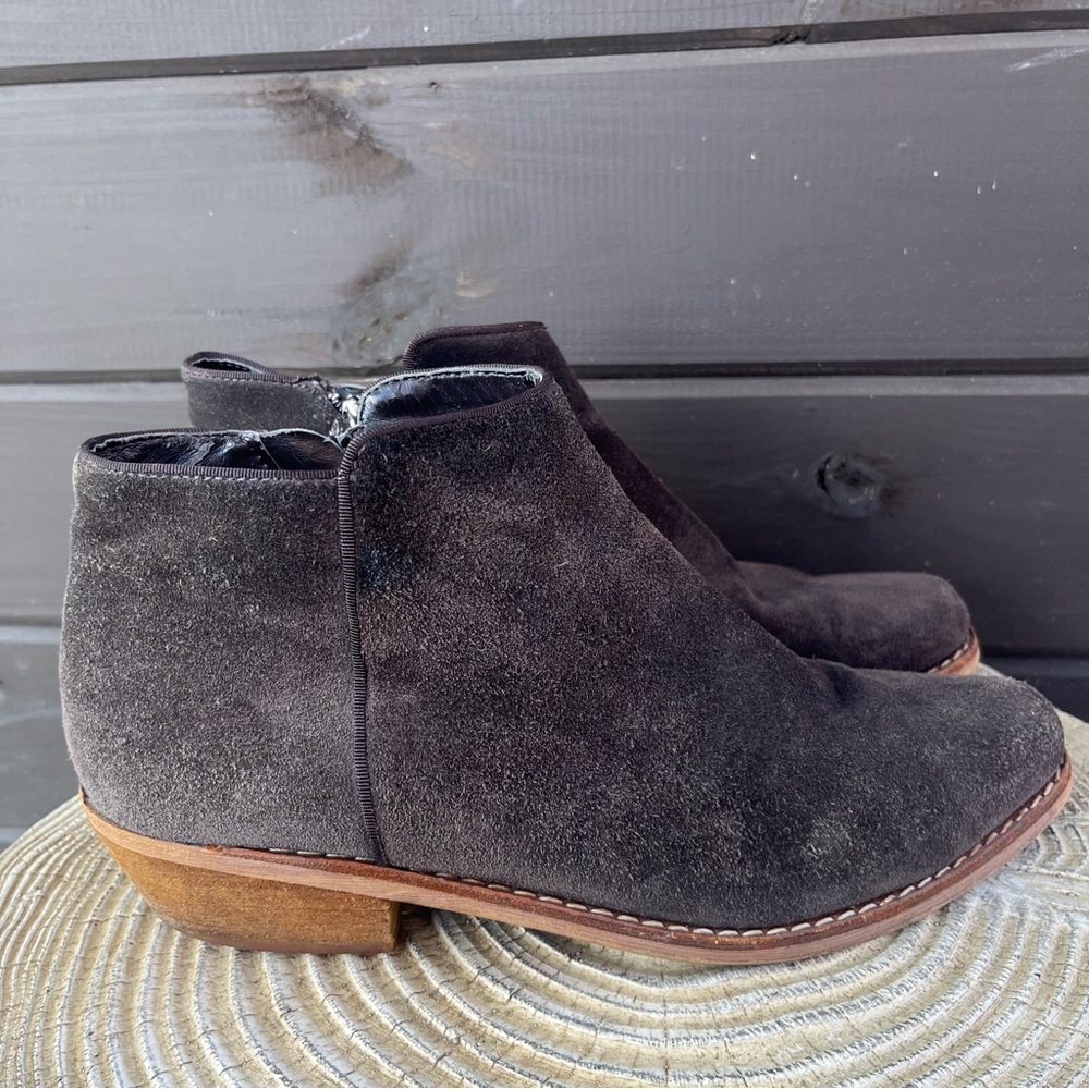 Sam Edelman Gray Suede Mercer Ankle Boots Size 10